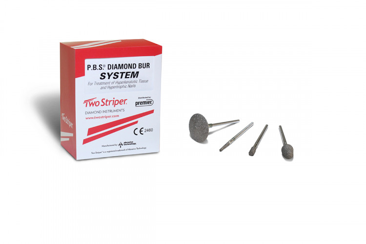 Two Striper Diamond Bur System for Podiatry